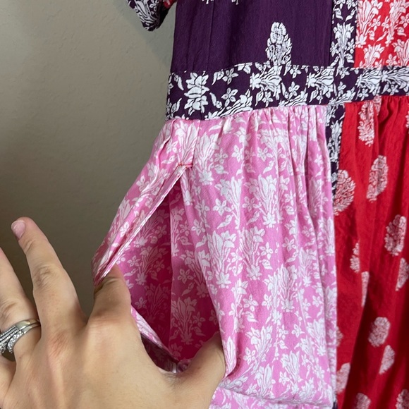 Anthropologie Maeve Short-Sleeve Square-Neck Midi Dress Size Small Petite - Picture 9 of 10